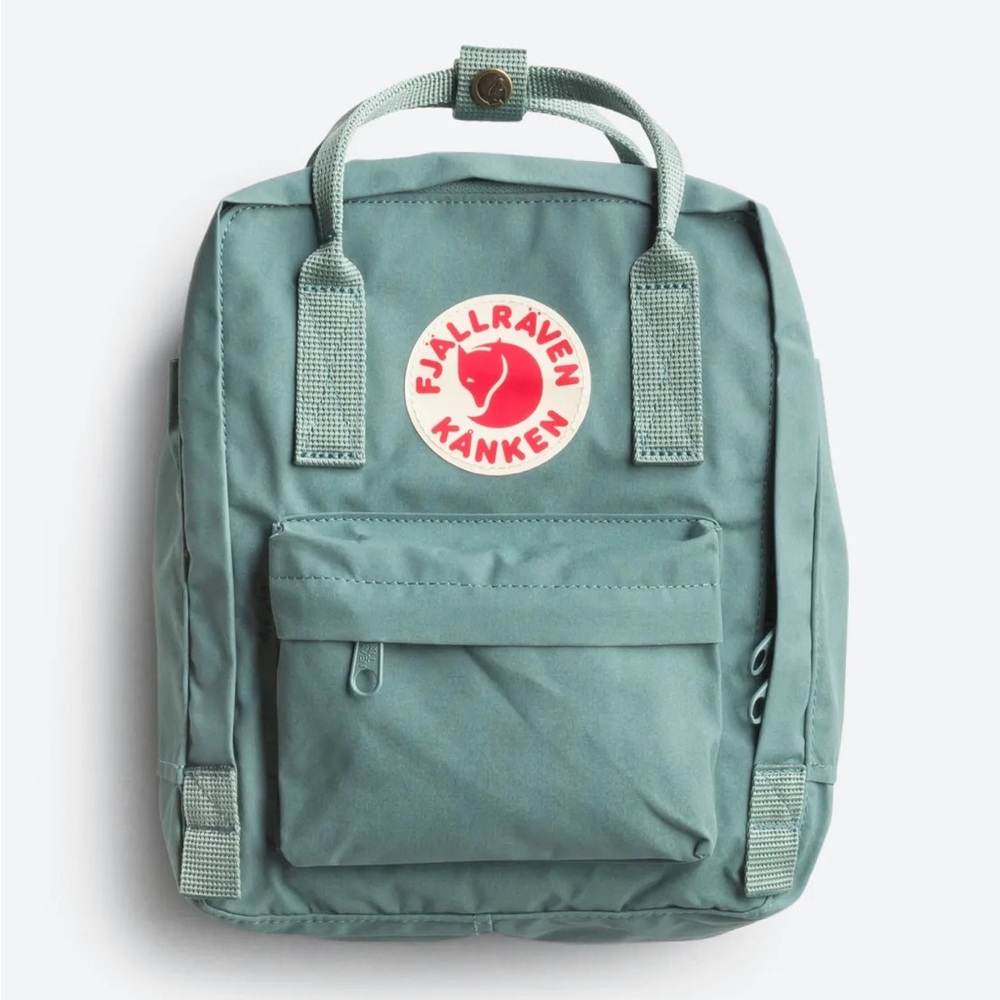 Teal green smalll fjallraven backpack. In good condition!
